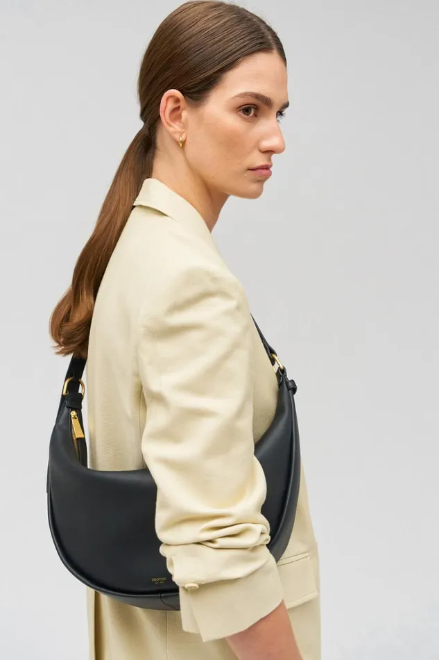 Oroton Shoulder Women Penny Hobo Black