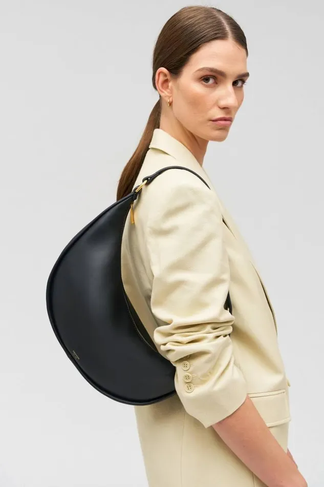 Oroton Shoulder Women Penny Hobo Black