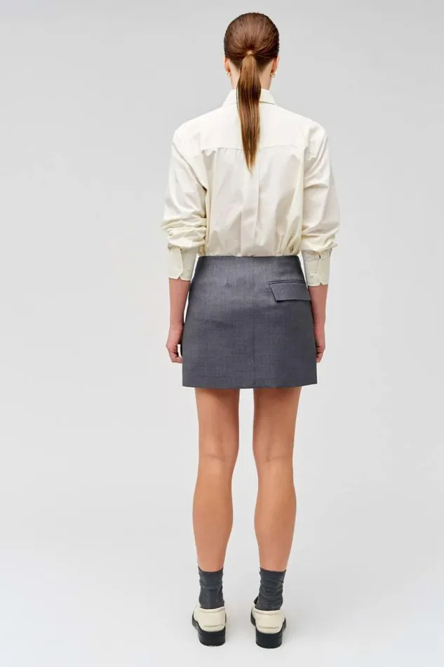 Oroton Tops Women Poplin Long Sleeve Shirt Cream