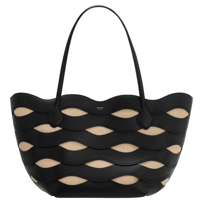 Oroton Totes Women Leigh Ric Rac Medium Tote Black