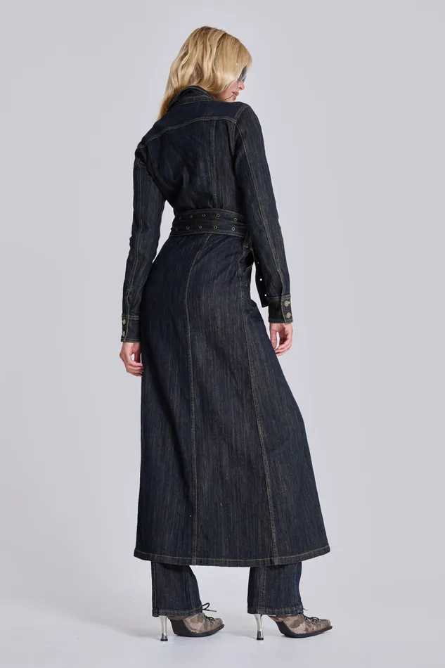 Outerwear Jaded London Women Trinity Fitted Denim Coat