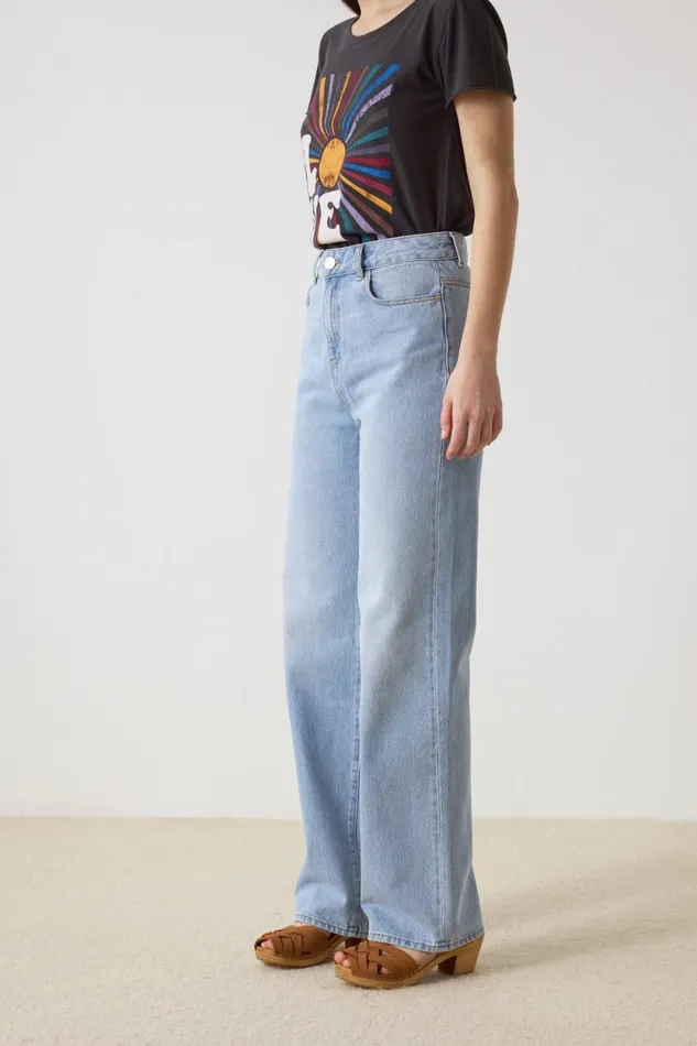 Pants and Jeans Women Leon and Harper Francois P23 Jeans Bleach