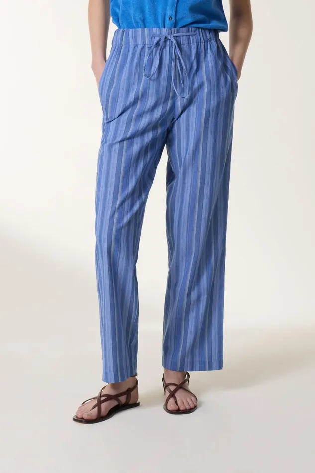 Pants and Jeans Women Leon and Harper Pantalon Permin Strght Blue