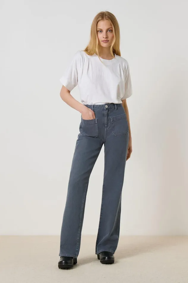 Pants and Jeans Women Leon and Harper Perfect P23 Trousers Grey