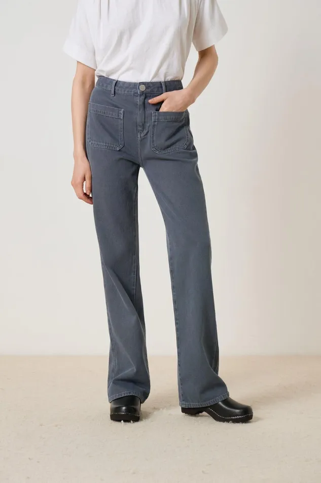 Pants and Jeans Women Leon and Harper Perfect P23 Trousers Grey