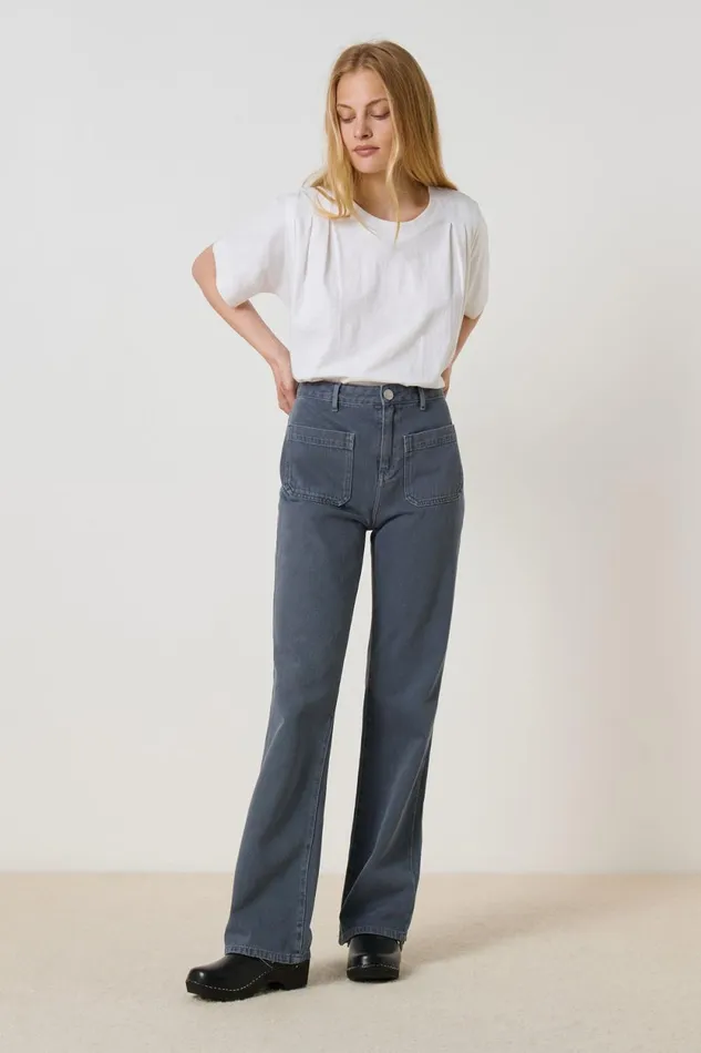 Pants and Jeans Women Leon and Harper Perfect P23 Trousers Grey