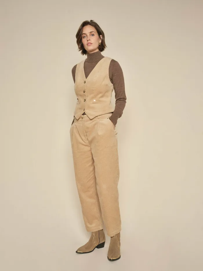 Pants MMFabina Joana Pant Tannin MOS MOSH Women Pants MMFabina Joana Pant Tannin MOS MOSH Women