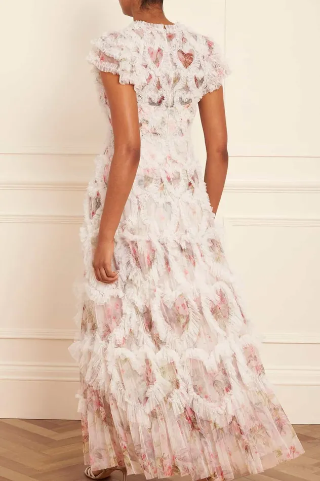 Paradise Garden Amorette VNeck Gown Multi Women Needle and Thread Dresses