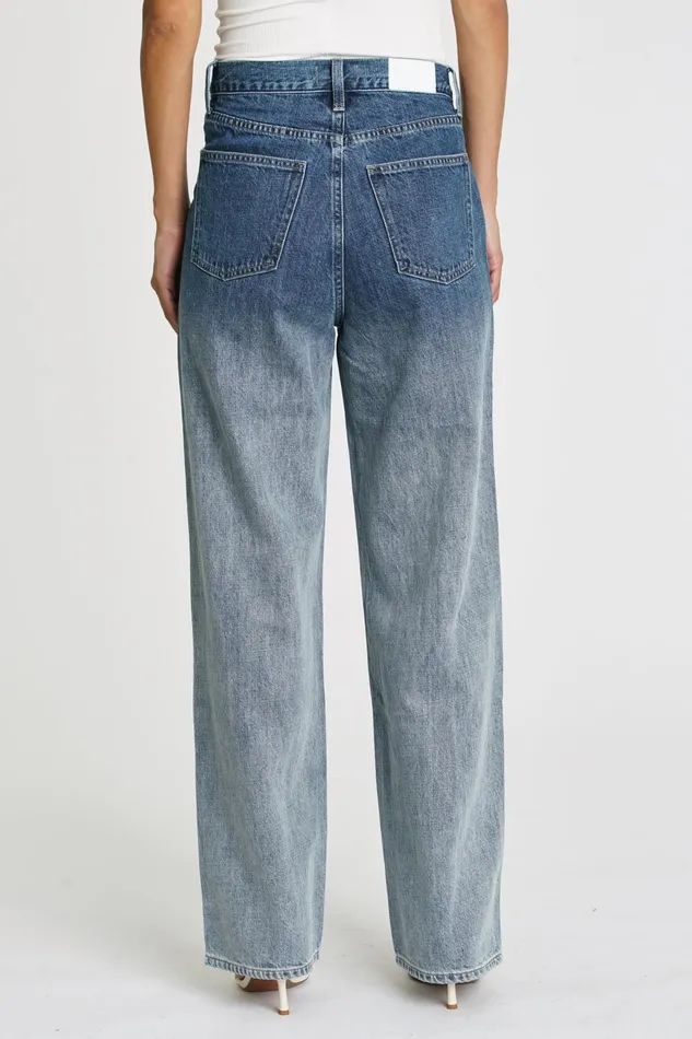 Pistola Denim Bobbie High Rise Wide Leg Crossover 8211 Indigo Ombre Women Denim