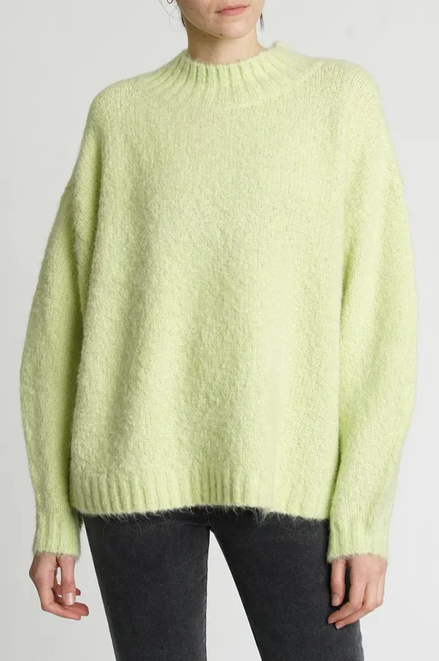 Pistola Denim Carlen Mock Neck Sweater 8211 Lemongrass Women Sweaters