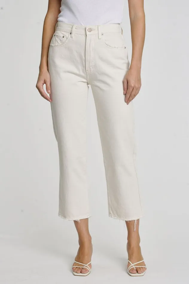 Pistola Denim Cassie Super High Rise Straight Crop 8211 Desert Sand Women Denim
