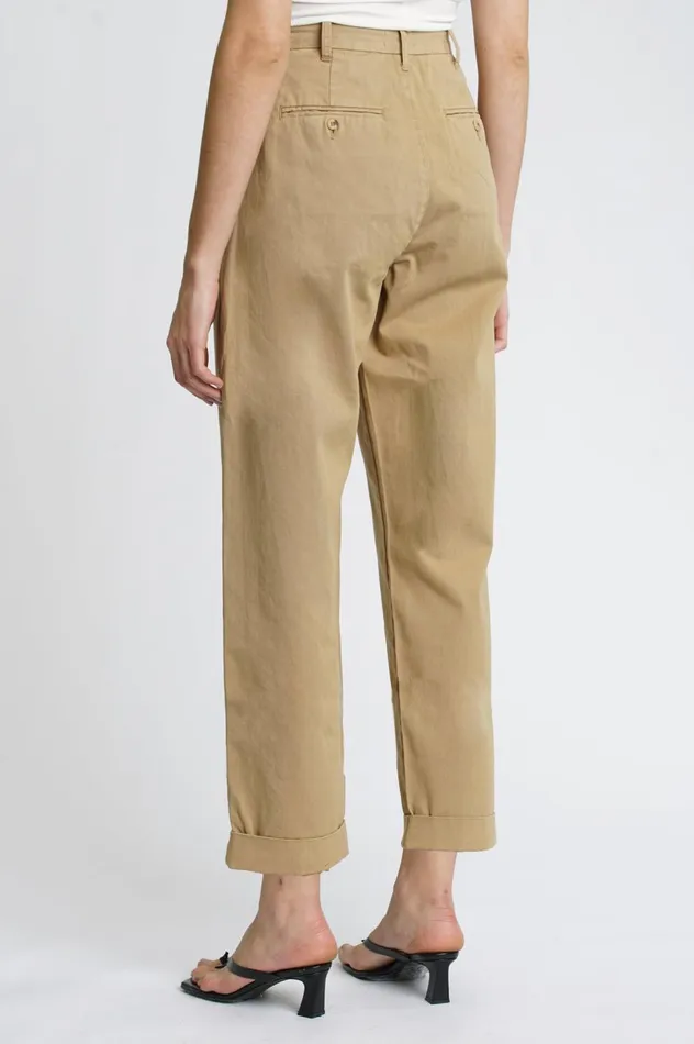 Pistola Denim Kellin Pleated Trouser 8211 Khaki Women Pants