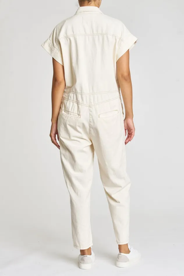 Pistola Denim Naomi Sleeveless Jumpsuit 8211 Ecru Women Jumpsuits and Dresses