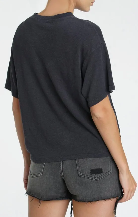 Pistola Denim Palmer Hemp Boxy Tee 8211 Black Stone Women Tops