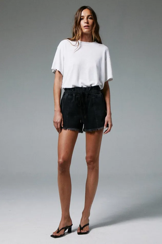 Pistola Denim Palmer Hemp Boxy Tee 8211 Ivory Women Tops