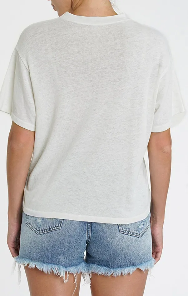 Pistola Denim Palmer Hemp Boxy Tee 8211 Ivory Women Tops