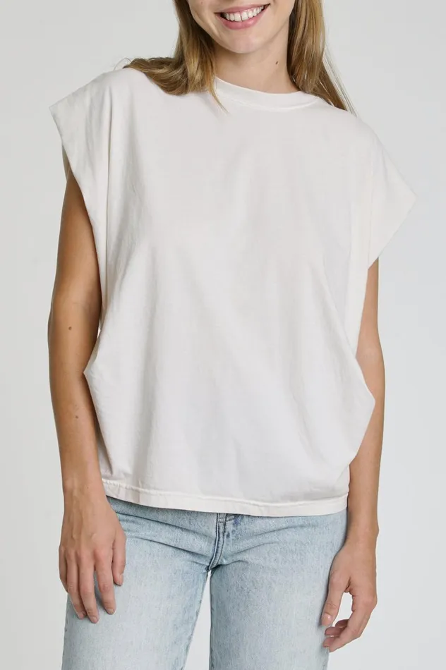 Pistola Denim Trina Muscle Tee 8211 White Women Tops