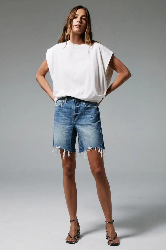 Pistola Denim Trina Muscle Tee 8211 White Women Tops