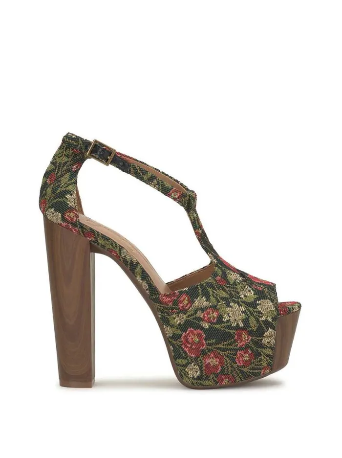 Platforms Shoes Jessica Simpson Dany TStrap Platform Sandal In Garden Tapestry