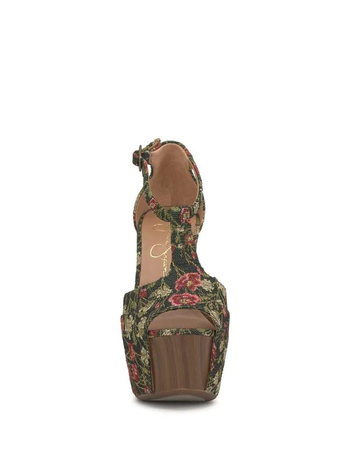 Platforms Shoes Jessica Simpson Dany TStrap Platform Sandal In Garden Tapestry