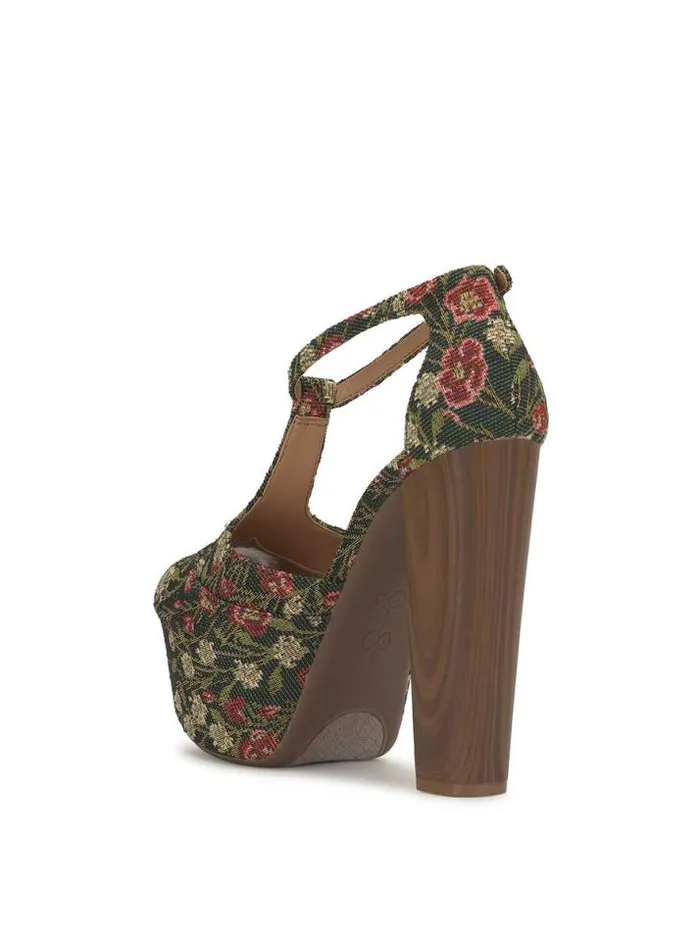Platforms Shoes Jessica Simpson Dany TStrap Platform Sandal In Garden Tapestry