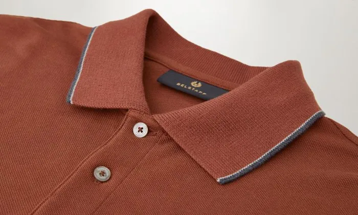 Polo Shirts Men Belstaff Double Tipped Polo Deep Copper