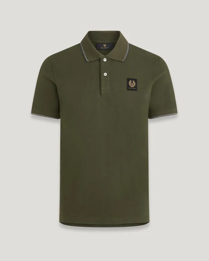 Polo Shirts Men Belstaff Double Tipped Polo Tile Green