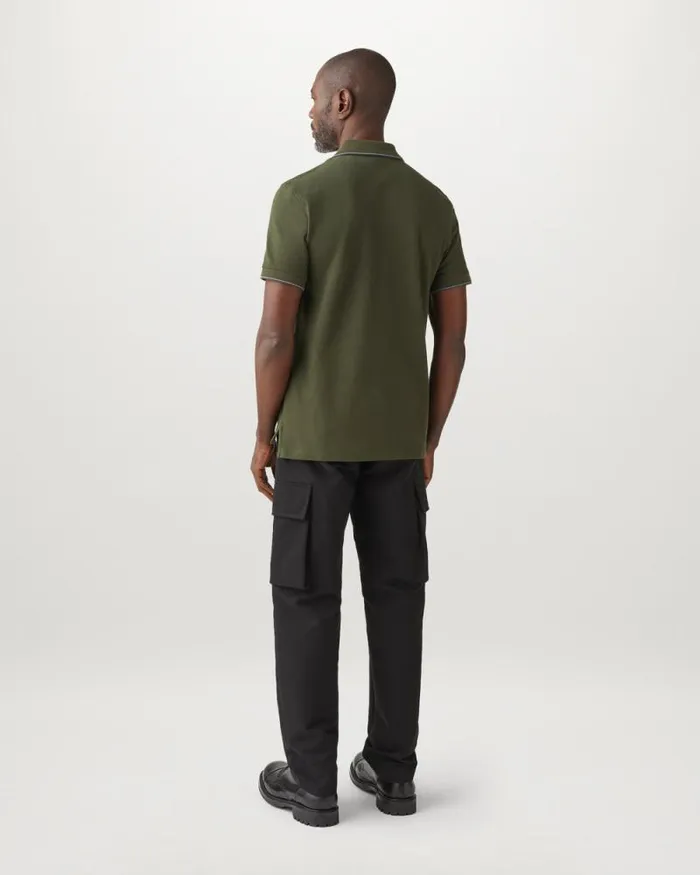 Polo Shirts Men Belstaff Double Tipped Polo Tile Green Polo Shirts Men Belstaff Double Tipped Polo Tile Green