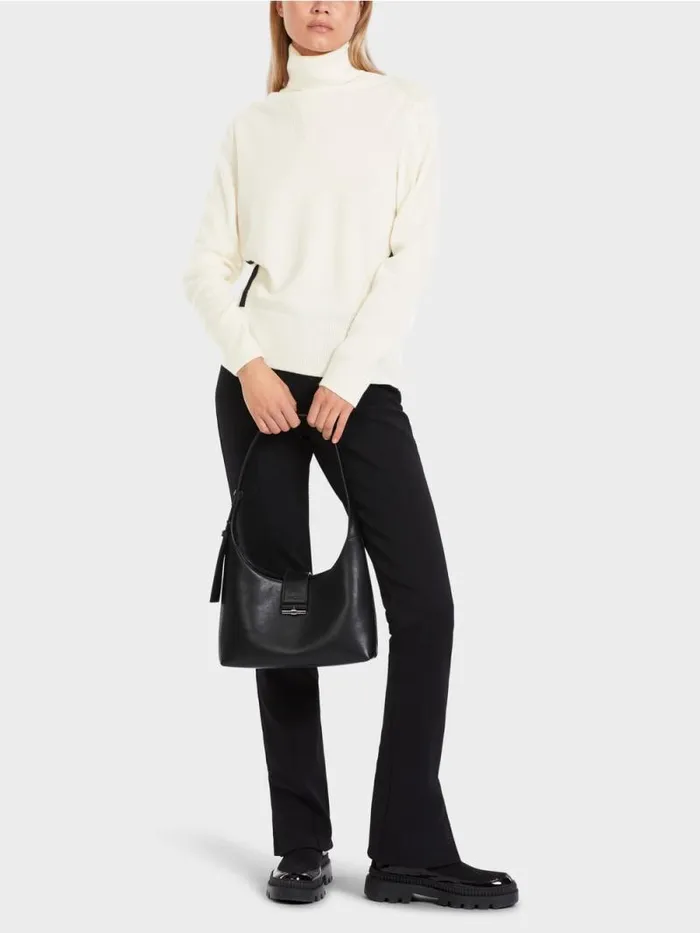Pullover and Sweatshirts Damen Marc Cain Rollkragenpulli 034Rethink Together034 Offwhite