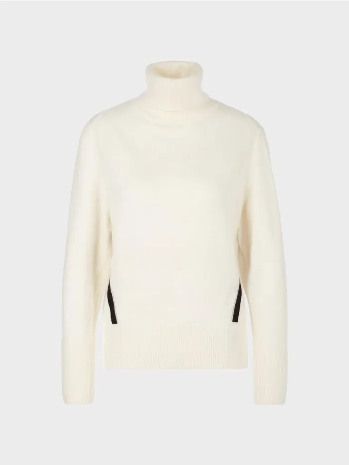 Pullover and Sweatshirts Damen Marc Cain Rollkragenpulli 034Rethink Together034 Offwhite