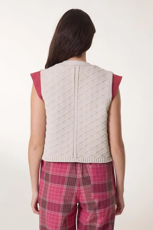 Pulls and Vests Women Leon and Harper Cardigan Maia Plain Stone