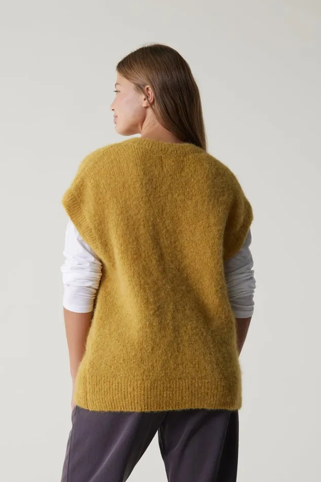 Pulls and Vests Women Leon and Harper Mandy Plain Jumper Yellow