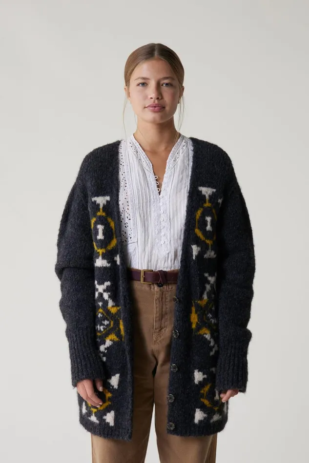 Pulls and Vests Women Leon and Harper Maya Mix Jumper Grey