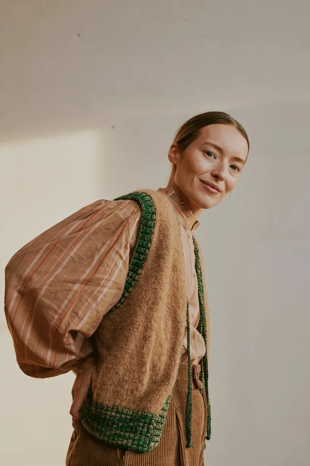 Pulls and Vests Women Leon and Harper Milly Pln Cardigan Beige