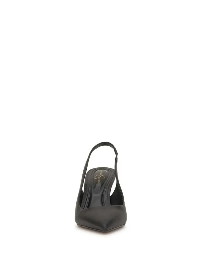 Pumps Shoes Jessica Simpson Souli Sling Back Heel In Black Leather