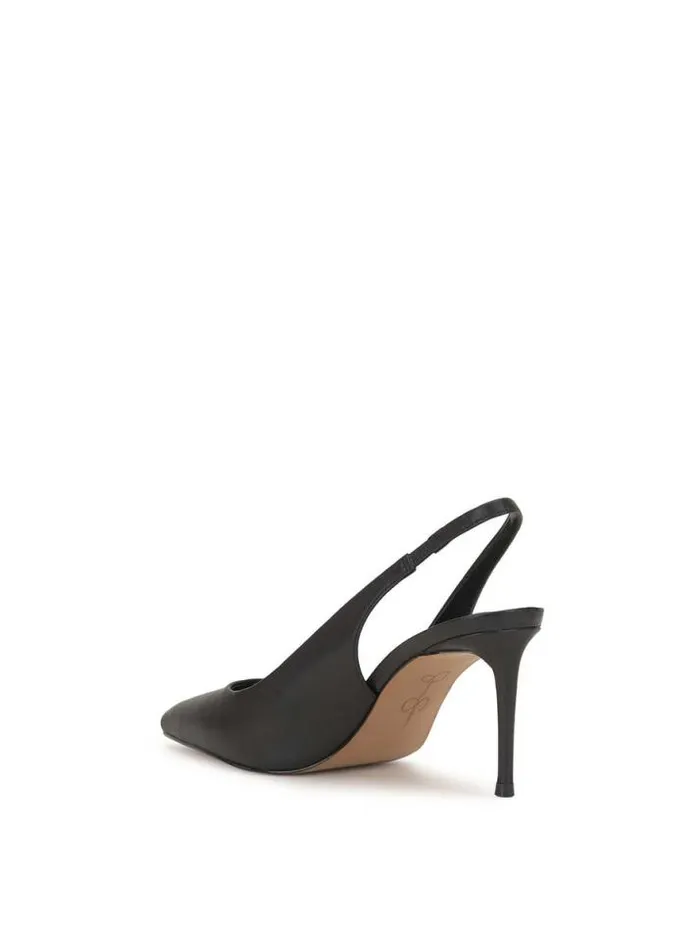 Pumps Shoes Jessica Simpson Souli Sling Back Heel In Black Leather
