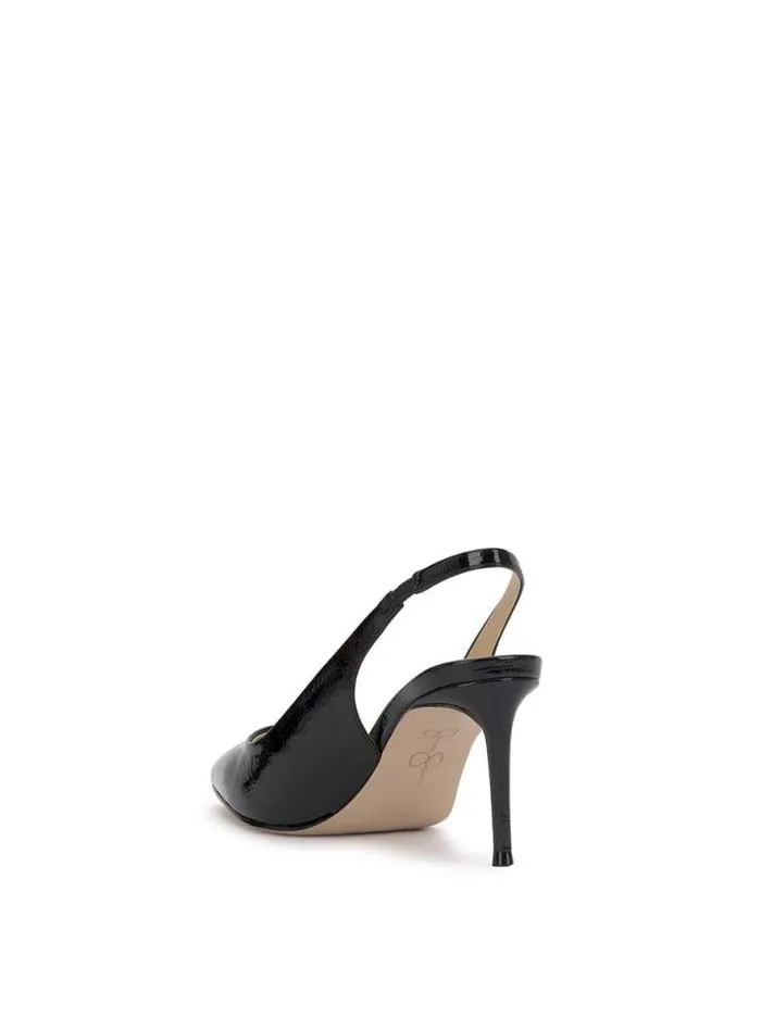 Pumps Shoes Jessica Simpson Souli Sling Back Heel In Black Patent