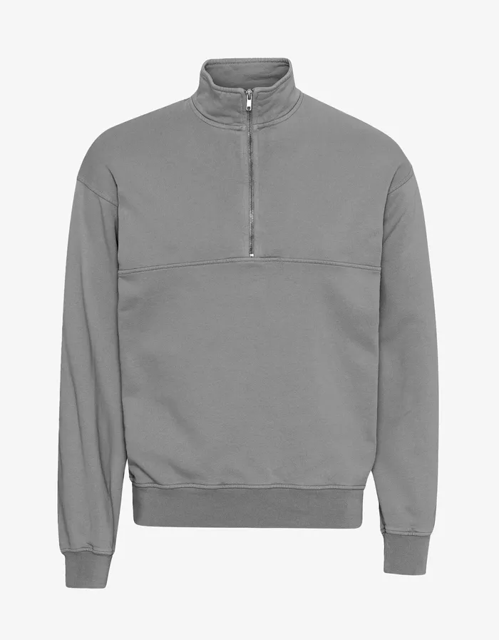 Quarter Zips Organic Quarter Zip 8211 Storm Grey 8211 Colorfulstandard Women