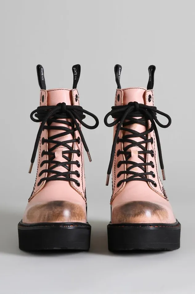 R13 Boots Women SINGLE STACK BOOT 8211 PINK