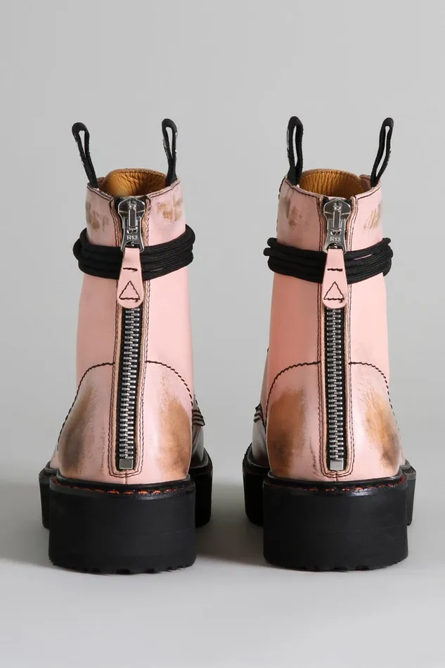 R13 Boots Women SINGLE STACK BOOT 8211 PINK