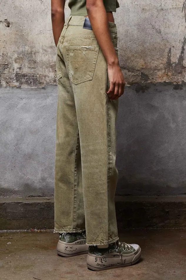 R13 Boyfriend Women BOYFRIEND JEAN 8211 MOSS GREEN