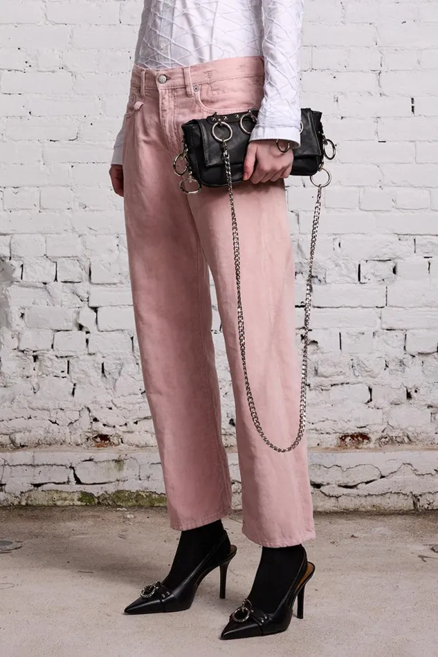 R13 Boyfriend Women BOYFRIEND JEAN 8211 PINK VELVET