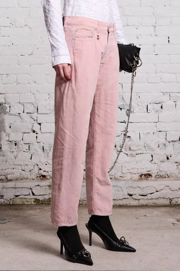 R13 Boyfriend Women BOYFRIEND JEAN 8211 PINK VELVET