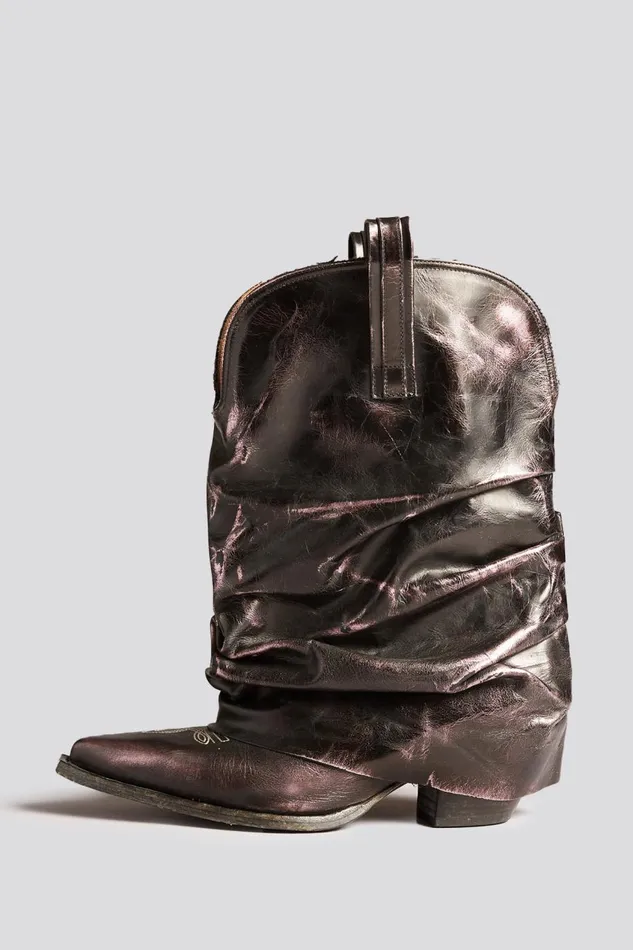 R13 Cowboys Women LOW RIDER COWBOY BOOT 8211 PINK SHINE