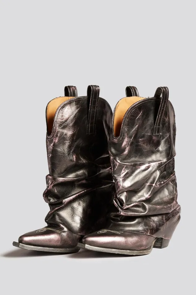 R13 Cowboys Women LOW RIDER COWBOY BOOT 8211 PINK SHINE