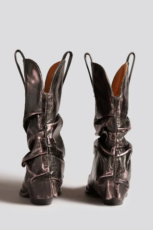 R13 Cowboys Women LOW RIDER COWBOY BOOT 8211 PINK SHINE