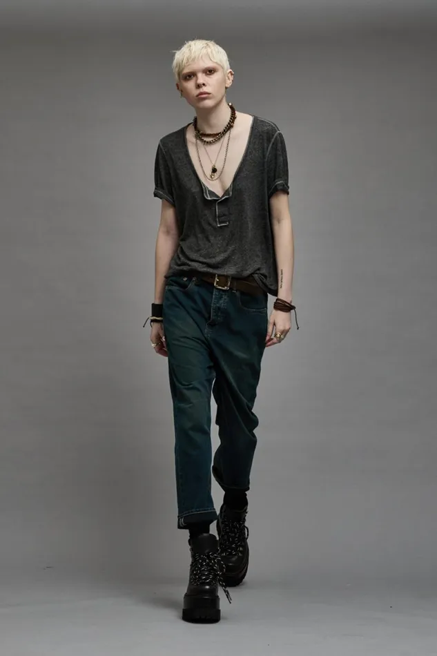 R13 Drop Women TAILORED DROP 8211 CAMDEN INDIGO