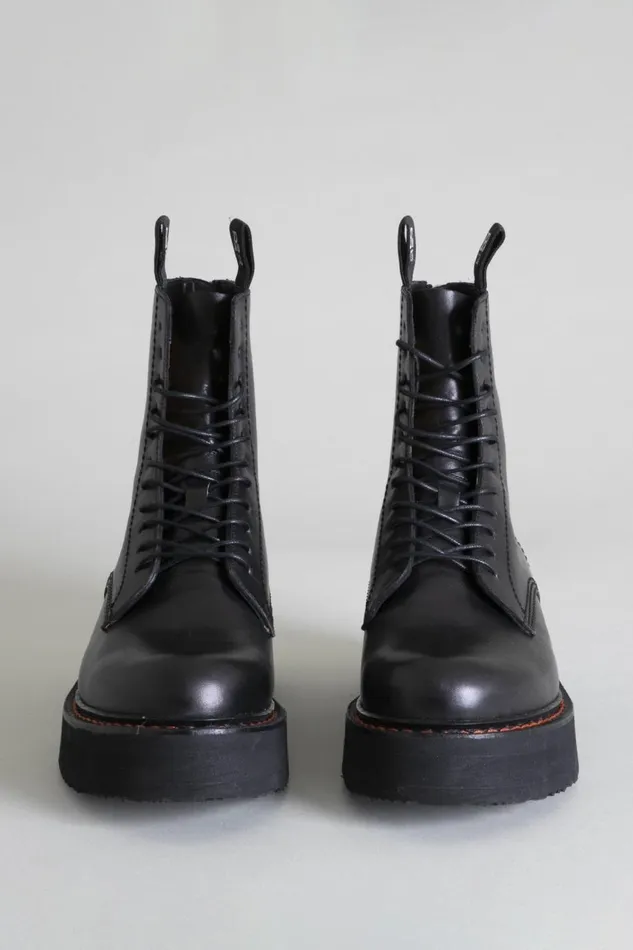 R13 Footwear Men MEN039S SINGLE STACK BOOT 8211 BLACK