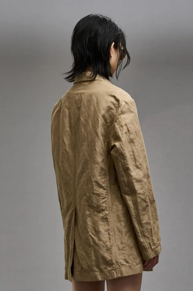 R13 Jackets and Coats Women OVERSIZED RAGGED BLAZER 8211 KHAKI