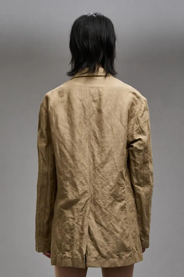 R13 Jackets and Coats Women OVERSIZED RAGGED BLAZER 8211 KHAKI